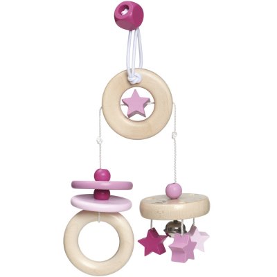 SELECTA  SPIELZEUG Bully Button Mini Mobile - Etoile rose - D&egrave;s 12 Mois