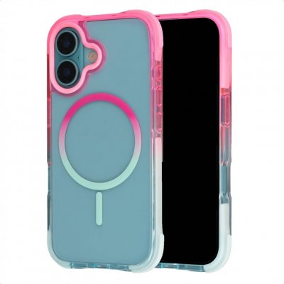 SELENCIA  Coque arri&egrave;re MagSafe Gradient Apple iPhone 16 - Rose / Bleu