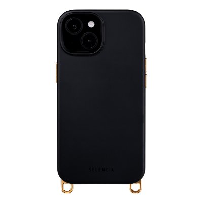 SELENCIA  Coque arri&egrave;re Rivi&egrave;ra avec MagSafe avec crochets amovibles Apple iPhone 15 - Velvet Black