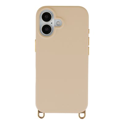 SELENCIA  Coque arri&egrave;re Rivi&egrave;ra avec MagSafe avec crochets amovibles Apple iPhone 16 - Milky Latte