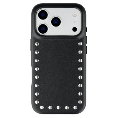 SELENCIA  Coque arri&egrave;re Studs avec MagSafe Apple iPhone 17 Pro - Velvet Black