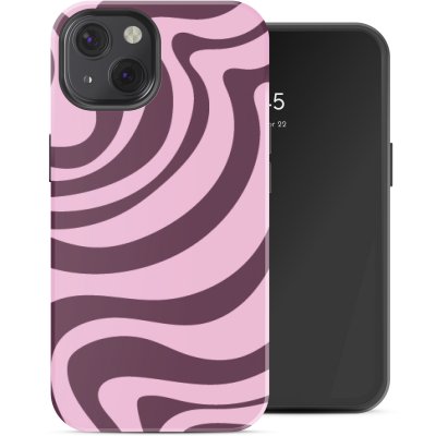 SELENCIA  Coque arri&egrave;re Vivid Apple iPhone 13 - Wavy Swirl Pink Plum