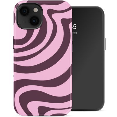 SELENCIA  Coque arri&egrave;re Vivid Apple iPhone 14 - Wavy Swirl Pink Plum