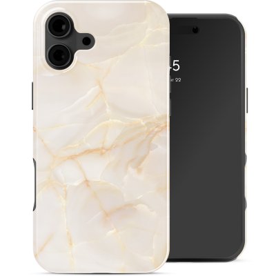SELENCIA  Coque arri&egrave;re Vivid Apple iPhone 16 - Golden Beige Marble