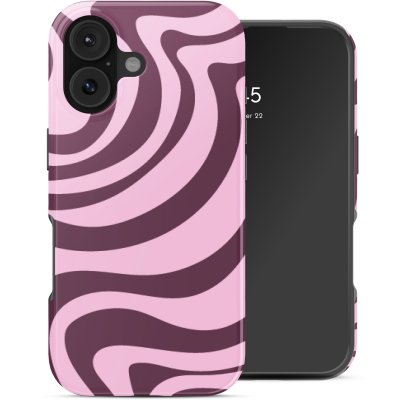 SELENCIA  Coque arri&egrave;re Vivid Apple iPhone 17 - Wavy Swirl Pink Plum