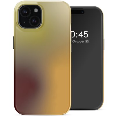 SELENCIA  Coque arri&egrave;re Vivid avec MagSafe Apple iPhone 15 - Gradient Olive Dust