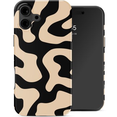 SELENCIA  Coque arri&egrave;re Vivid pour Apple iPhone 16 - Art Wave Black