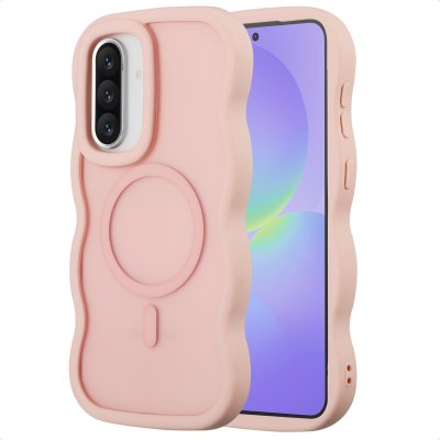 SELENCIA  Coque arri&egrave;re Wavy avec MagSafe Samsung Galaxy A36 / A56 - Soft Pink