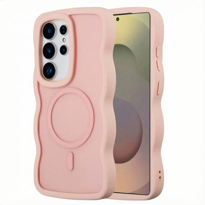 SELENCIA  Coque arri&egrave;re Wavy avec MagSafe Samsung Galaxy S25 Ultra - Soft Pink