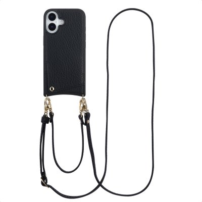 SELENCIA  Coque de t&eacute;lephone Nova avec cordon et porte-cartes Apple iPhone 17 - Noir