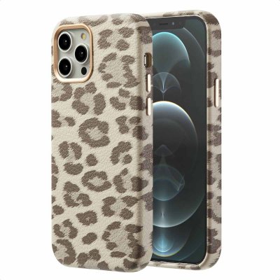 SELENCIA  Coque Sabi imprim&eacute; panth&egrave;re avec MagSafe Apple iPhone 12 (Pro) - Soft Ivory