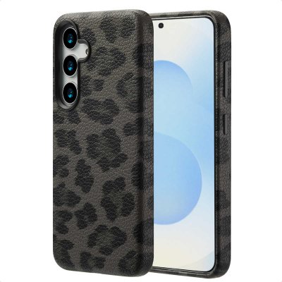 SELENCIA  Coque Sabi imprim&eacute; panth&egrave;re avec MagSafe Samsung Galaxy S25 - Midnight Black