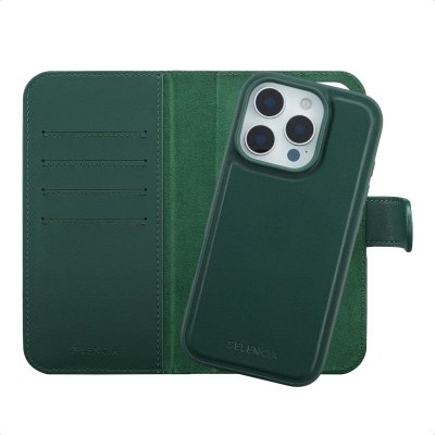 SELENCIA  &Eacute;tui portefeuille amovible Olyn avec MagSafe Apple iPhone 16 Pro - Vert