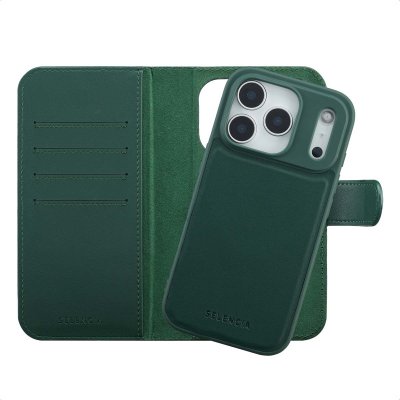 SELENCIA  &Eacute;tui portefeuille amovible Olyn avec MagSafe Apple iPhone 17 Pro - Vert