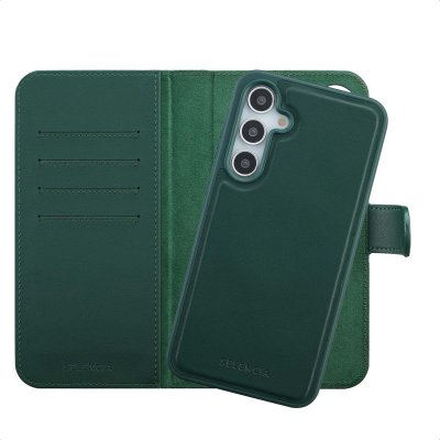 SELENCIA  &Eacute;tui portefeuille amovible Olyn avec MagSafe Samsung Galaxy A35 / A55 - Vert