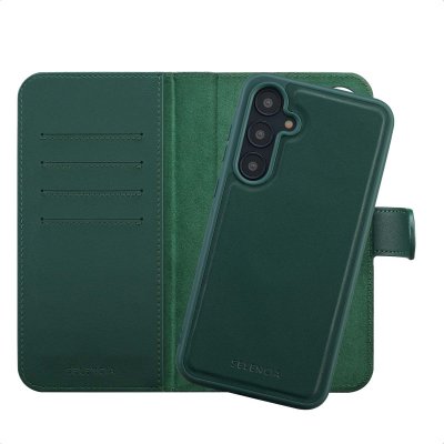 SELENCIA  &Eacute;tui portefeuille amovible Olyn avec MagSafe Samsung Galaxy A55 - Vert