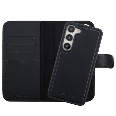 SELENCIA  &Eacute;tui portefeuille amovible Olyn avec MagSafe Samsung Galaxy S23 - Noir