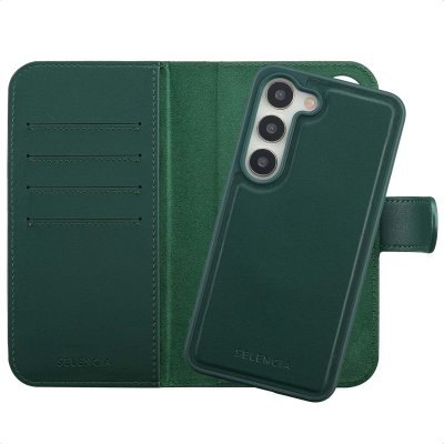 SELENCIA  &Eacute;tui portefeuille amovible Olyn avec MagSafe Samsung Galaxy S23 - Vert