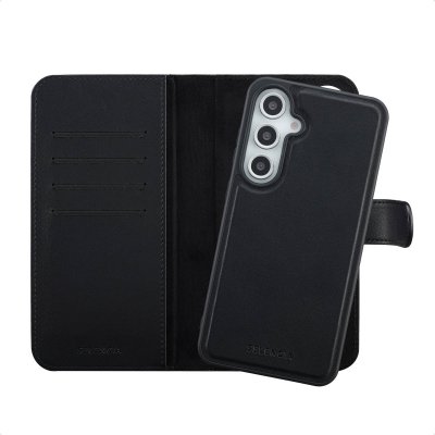 SELENCIA  &Eacute;tui portefeuille amovible Olyn avec MagSafe Samsung Galaxy S24 FE - Noir