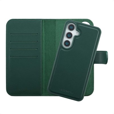 SELENCIA  &Eacute;tui portefeuille amovible Olyn avec MagSafe Samsung Galaxy S24 / S25 - Vert