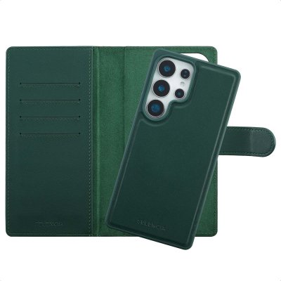 SELENCIA  &Eacute;tui portefeuille amovible Olyn avec MagSafe Samsung Galaxy S25 Ultra - Vert