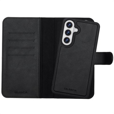 SELENCIA  &Eacute;tui portefeuille amovible Olyn avec MagSafe Samsung Galaxy S26 Plus - Noir