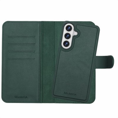 SELENCIA  &Eacute;tui portefeuille amovible Olyn avec MagSafe Samsung Galaxy S26 Plus - Vert