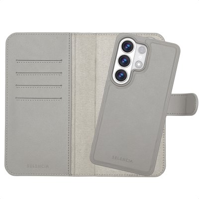 SELENCIA  &Eacute;tui portefeuille amovible Olyn avec MagSafe Samsung Galaxy S26 Ultra - Gris