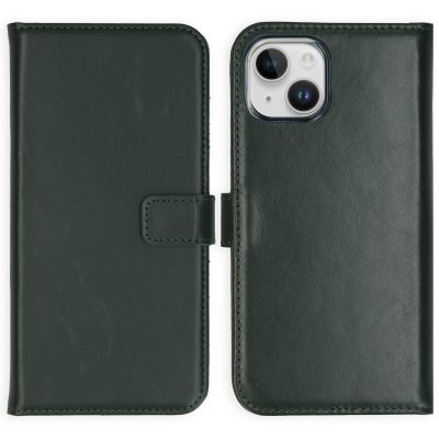 SELENCIA  &Eacute;tui portefeuille en cuir v&eacute;ritable Apple iPhone 15 Plus - Vert