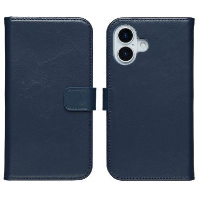 SELENCIA  &Eacute;tui portefeuille en cuir v&eacute;ritable Apple iPhone 17 - Bleu