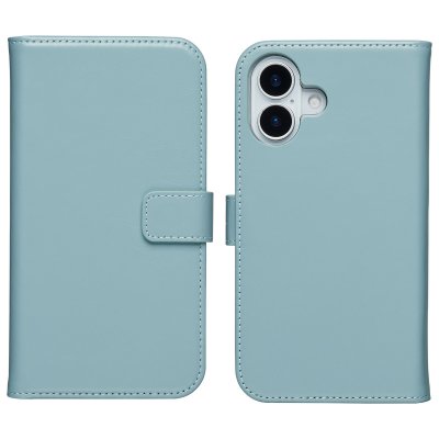 SELENCIA  &Eacute;tui portefeuille en cuir v&eacute;ritable Apple iPhone 17 - Bleu clair