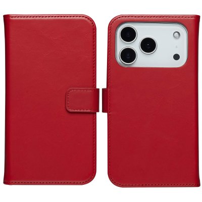 SELENCIA  &Eacute;tui portefeuille en cuir v&eacute;ritable Apple iPhone 17 Pro - Rood