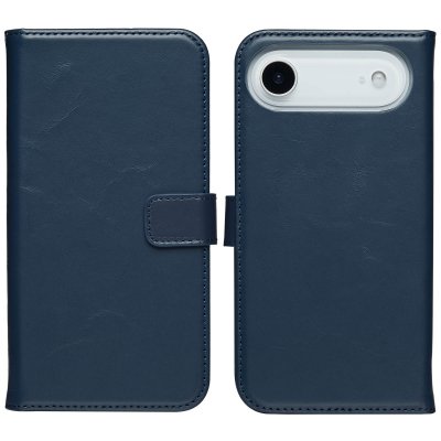 SELENCIA  &Eacute;tui portefeuille en cuir v&eacute;ritable Apple iPhone Air - Bleu