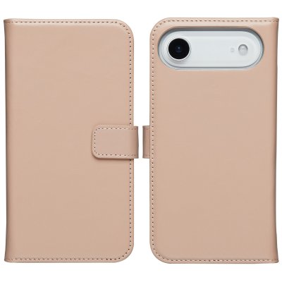 SELENCIA  &Eacute;tui portefeuille en cuir v&eacute;ritable Apple iPhone Air - Dusty Pink