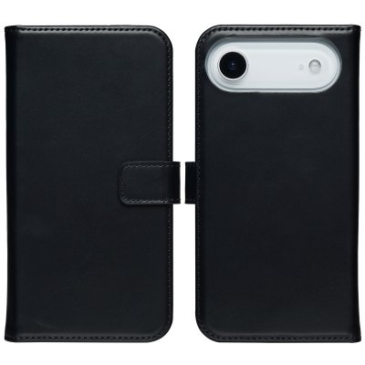 SELENCIA  &Eacute;tui portefeuille en cuir v&eacute;ritable Apple iPhone Air - Noir