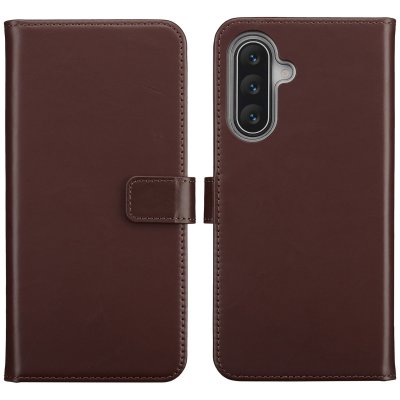 SELENCIA  &Eacute;tui portefeuille en cuir v&eacute;ritable Samsung Galaxy A17 - Marron