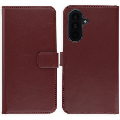 SELENCIA  &Eacute;tui portefeuille en cuir v&eacute;ritable Samsung Galaxy A36 / A56 - Burgundy