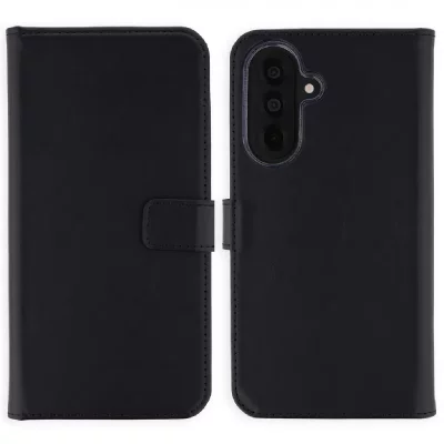 SELENCIA  &Eacute;tui portefeuille en cuir v&eacute;ritable Samsung Galaxy A37 (5G) - Noir