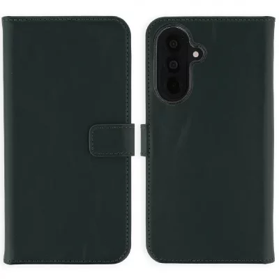 SELENCIA  &Eacute;tui portefeuille en cuir v&eacute;ritable Samsung Galaxy A37 (5G) - Vert