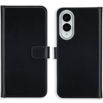 SELENCIA  &Eacute;tui portefeuille en cuir v&eacute;ritable Samsung Galaxy S25 Edge - Noir