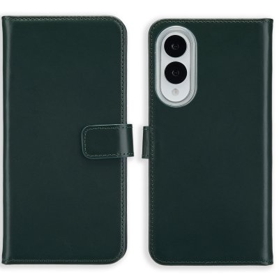 SELENCIA  &Eacute;tui portefeuille en cuir v&eacute;ritable Samsung Galaxy S25 Edge - Vert