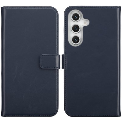SELENCIA  &Eacute;tui portefeuille en cuir v&eacute;ritable Samsung Galaxy S25 FE - Bleu