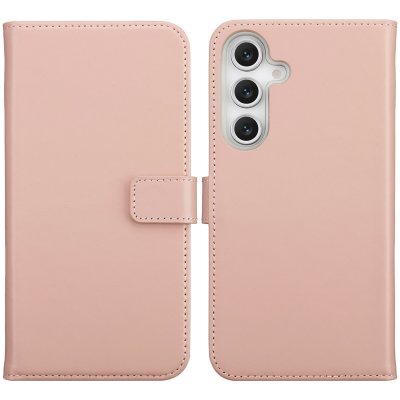 SELENCIA  &Eacute;tui portefeuille en cuir v&eacute;ritable Samsung Galaxy S25 FE - Dusty Pink