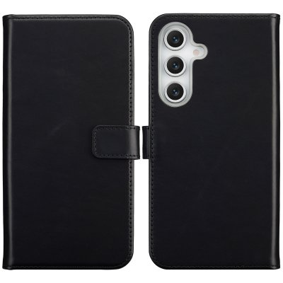 SELENCIA  &Eacute;tui portefeuille en cuir v&eacute;ritable Samsung Galaxy S25 FE - Noir