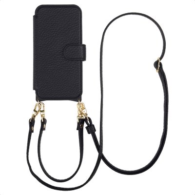 SELENCIA  &Eacute;tui Riva avec MagSafe et cordon de t&eacute;l&eacute;phone Apple iPhone 15 - Noir
