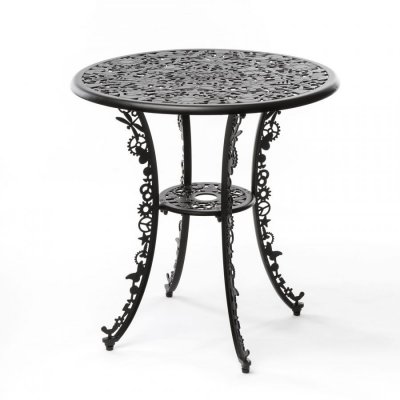 SELETTI Industry Collection Table ronde en aluminium noir