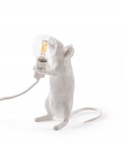 SELETTI  - Lampe Mouse Debout (Blanc)