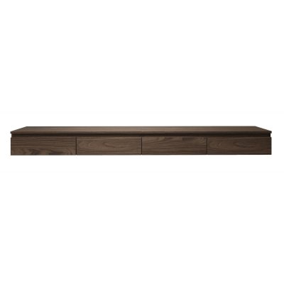 SELSEY  - Meuble Tv Bemmi Slim - 200 Cm - Aspect Bois Noyer Wisconsin
