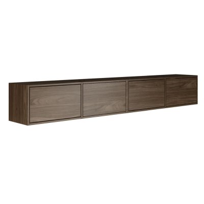 SELSEY  - Meuble Tv Framme - 200 Cm - Aspect Bois Noyer Wisconsin