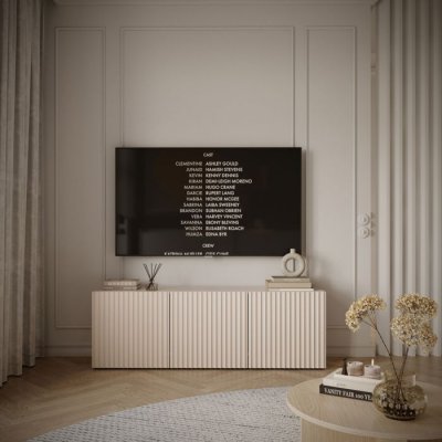 SELSEY  - Meuble Tv Sunds - 150 Cm - Beige Cachemire